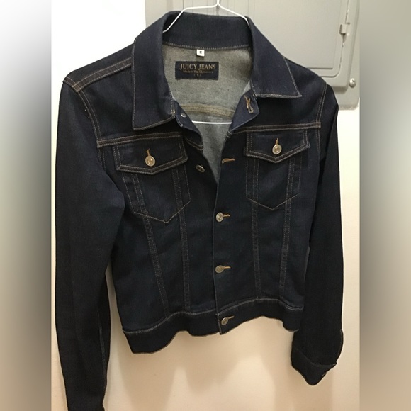 Juicy jeans women blue denim Jean jacket US size small - Picture 10 of 12